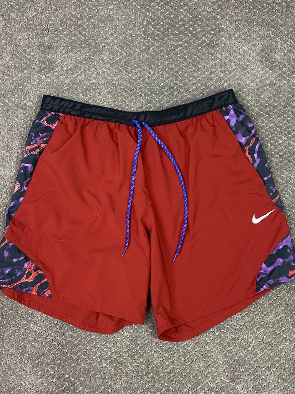 Nike Flex Stride Wild Run Shorts Mens XL Red Purple Brief Lined Running CZ9754